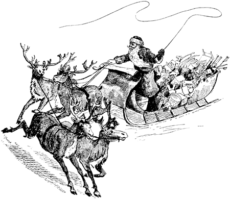 Santa con trineo Santa con trineo