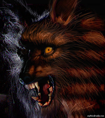 hombre lobo ventana