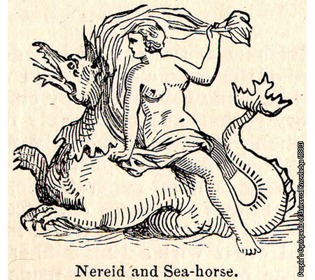 Nereida y caballo de mar